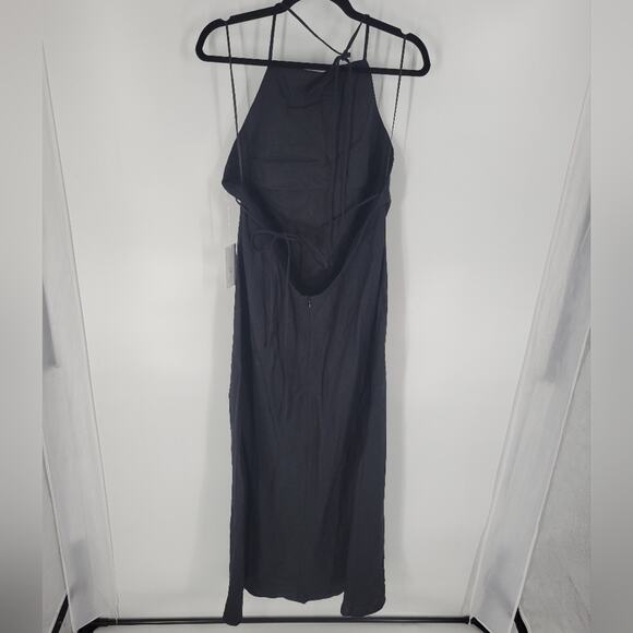 Reformation Black Open Back Linen Selia Maxi Dress XL - Picture 7 of 12